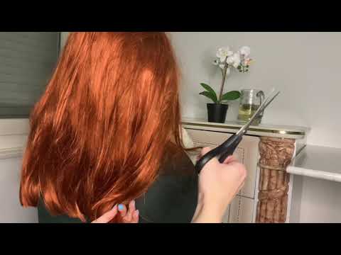 ASMR Relaxing Haircut & Hair Brushing (Tingly Hair Play, Spraying & Scissor Sounds)