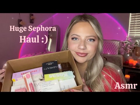 Asmr Huge Sephora Haul 💕 Tapping, Scratching, Whispering