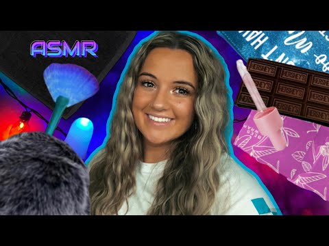 ASMR LIVE pt. 3 🤍❕— mouth sounds, towel sounds, beeswax, fluffy mic, tapping, magic lights, & more!