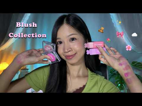 ASMR Blush Collection 💖👛 Tapping & Swatching