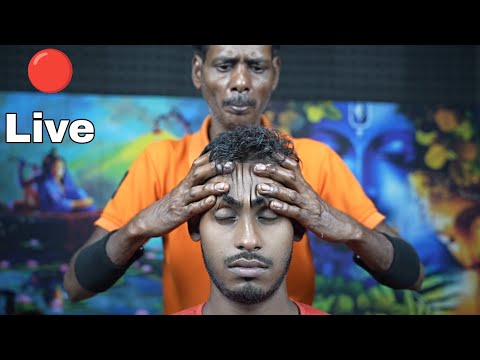 Old School Style Head Massage By Our Uncle Barber | Neck Cracking ASMR | Live ASMR Massage
