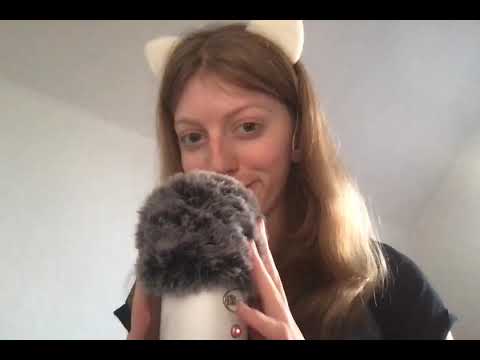 (ASMR) testing my new fluffy mic cover!