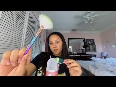 ASMR Mic Brushing with 10 Different Brushes