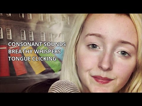 Close up Breathy Whispers: Binaural Consonant Sounds, Tongue Clicking, Gibberish - ASMR