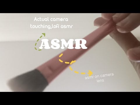 ASMR on the camera lens  (bad quality) |  brushing  tapping scratching | no talking asmr 
