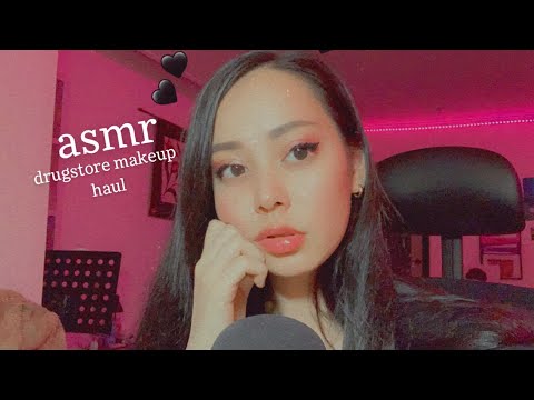 ASMR 💗 Drugstore Makeup Haul [Whispering, Tapping]