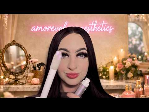 [ASMR] Lip Gloss + Hand Lotion Try On Bar | Spring Themed