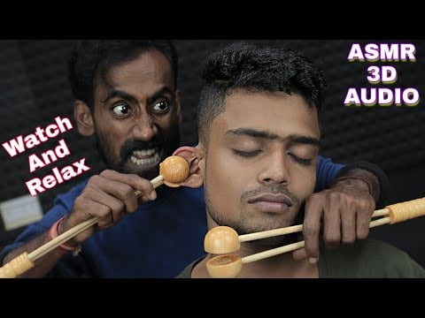New Tool Head Massage Ear Massage Neck Massage With Neck Crack By Master Tapas | ASMR 3D Audio