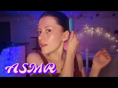 ASMR ✨ // hair play // oil brushing and applying a hair mask