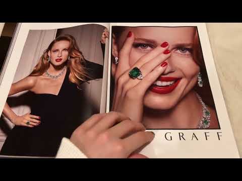 ASMR vogue december edition magazine flip through part 1 (whispered)