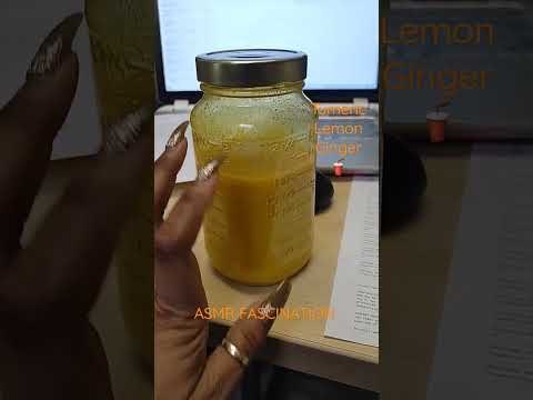 #asmrtapping #asmr #asmrsounds Tumeric, Lemon, Ginger Healthy detox drink