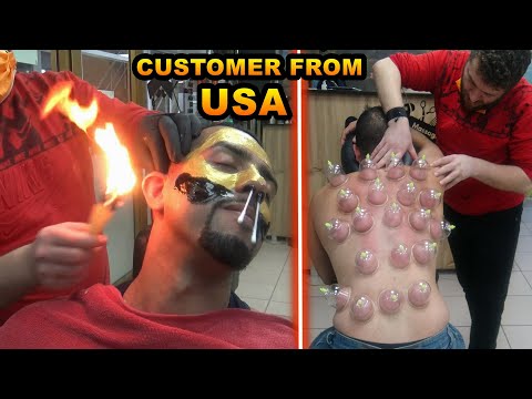 ASMR BARBER 💈LORD CRACKING💈 SKIN - EAR CARE💈EAR BURN💈 head,back,leg,cup,ax,arm,neck,ear,face massage