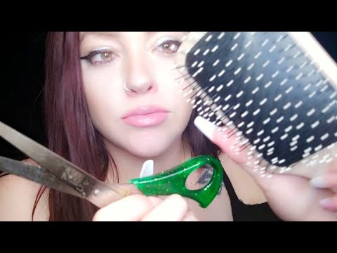 ASMR | HAIR SALON ROLEPLAY | I CUT, BRUSH AND STRAIGHTEN YOUR HAIR