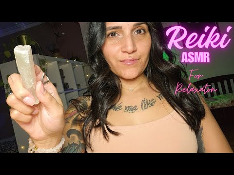 Reiki ASMR for relaxation l finger fluttering l hand movements l mouth sounds l whispering