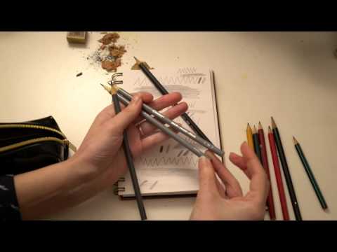 ASMR Testing and Sharpening Graphite Pencils | No Talk