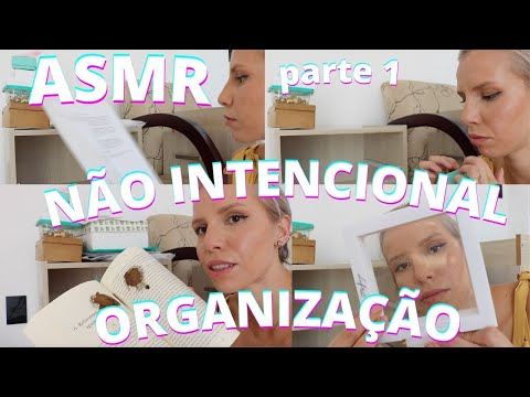 ASMR NÃO INTENCIONAL ARRUMANDO PAPEIS E JOIAS *parte 1* -  Bruna Harmel ASMR