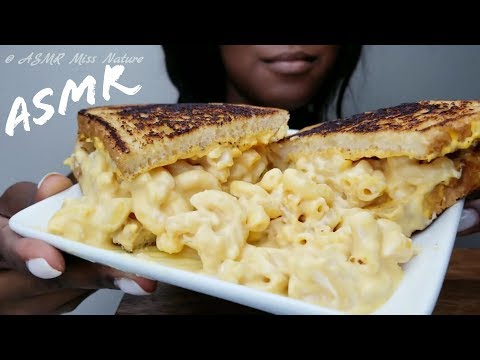 ASMR Eating: GRILLED MAC & CHEESE SANDWICH~Vegan~ No Talking