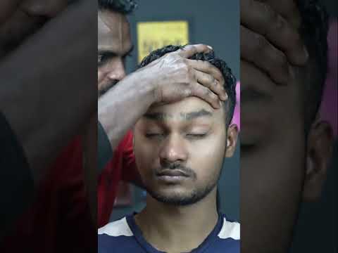 Weird Head Massage ASMR And Neck Cracking By Strong Wrist Barber #shorts
