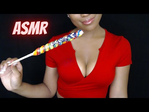 ASMR| Big Unicorn RAINBOW LOLLIPOP (juicy sounds)