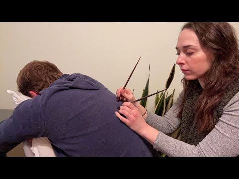 ASMR Restorative Pressure Point Back Massage ✨ Pressing Along Spine [Real Person ASMR]