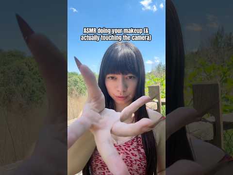 ASMR doing your makeup (+ touching the camera) #sleep #tingles #handmovements #outdoors #tapping
