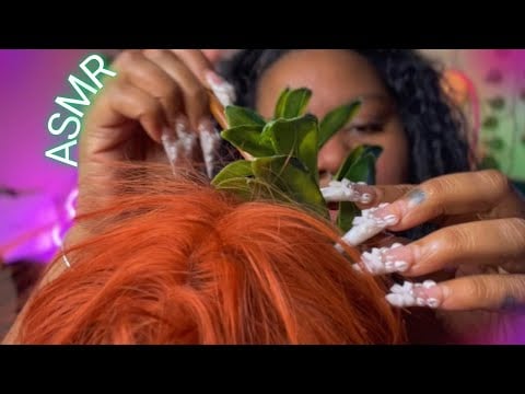 ASMR - 💤💆🏽‍♀️ SCALP reFresh TINGLES WITH LONG NAILS  (SCRATCHING & MASSAGING) TINGLY
