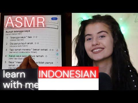 ASMR learn INDONESIAN with me / Indonesian 🇮🇩 for beginners (whispered)