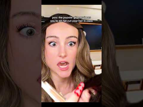 pov: the popular girl convinces you to let her cut your hair #asmr