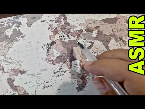 ASMR facts: Mapping Cultural Quirks of World Regions | ASMR map tracing + Whispering