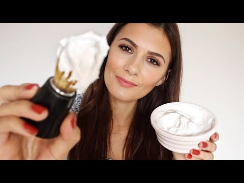 ASMR Men's Relaxing Shave & Haircut ✂️ (Shaving Foam, Scissors, Lotion, Brushing)