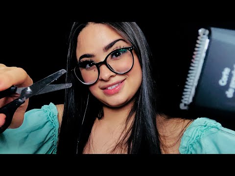 ASMR ROLEPLAY :NAMORADA CORTANDO SEU CABELO E FAZENDO SUA BARBA!