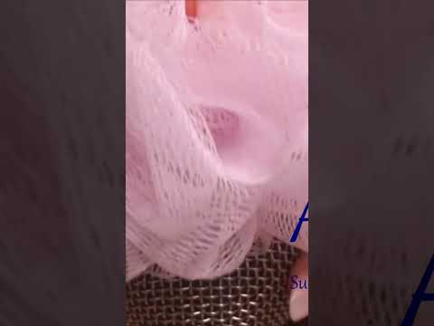 ASMR Mic Scratching with an Exfoliating Bath Sponge ❤️ #shorts #asmr