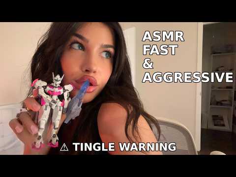 ASMR Fast & Aggressive (mouth sounds, stuttering, soft spoken)