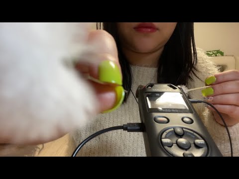 ASMR 나도 드디어 타스캠 샀당..❤️| 타스캠 마이크 테스트 영상 | 귀청소, 입소리, 브러싱.. 등 | tascam test vid asmr