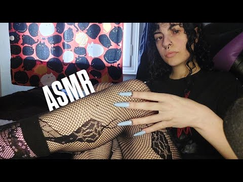 ASMR Frabric and Fishnet Tights Scratching🫶🏻
