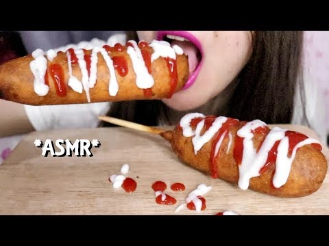 ASMR Corndogs Eating Sounds | Hungry Bunny