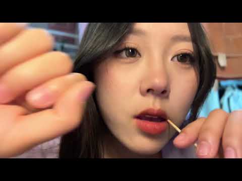 ASMR Biting cotton swabs to help sleep