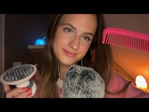 ASMR Attention personnelle - je te brosse les cheveux & te masse la tête 💆🏼‍♀️ (mouth sounds)