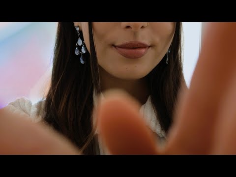 ASMR face touching & ear massage 💭💤 / deep layered sounds for sleep , (close up personal attention)