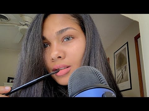 ASMR | Fast & Aggressive Eyebrow Tracing and Brushing | Inaudible Whisper *__* ✨