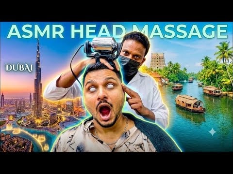 😱ASMR | $4 Kerala Head Massage in Dubai 🇦🇪🇮🇳 | INSANE Experience!