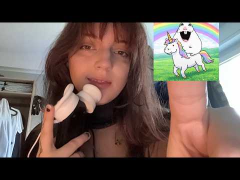 ASMR mouth sounds variety // spit painting, licking etc.