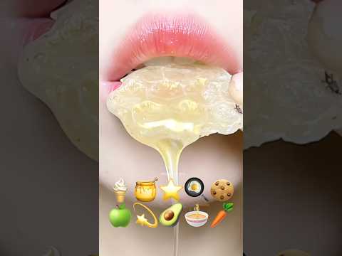 Compilation Asmr Eating Kohakuto Emoji Food 🍏⭐️🥕 #asmr #mukbang #emojichallenges #satisfying