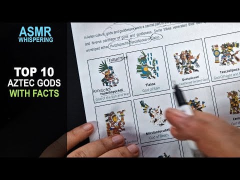 Top 10 AZTEC mythology Gods with facts | Impossible to pronounce aztec names | ASMR relaxing video