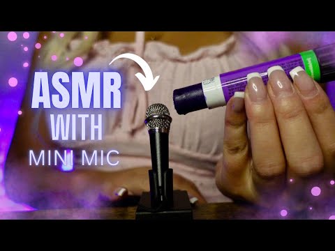 ASMR | 🎤 Testing Mini Mic Triggers (scratching, tapping, glue, lipgloss)