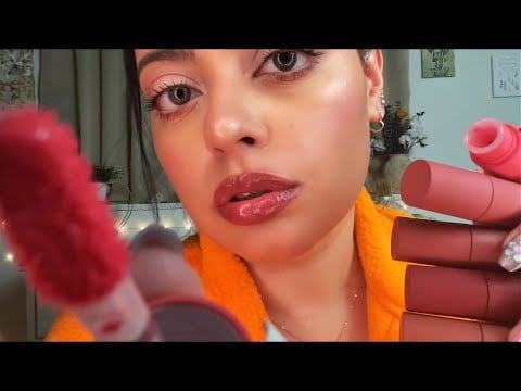ASMRl Makeup Obsessed BESTIE Applies Lipgloss on You and Her (UPCLOSE PERSONAL ATTENTION)