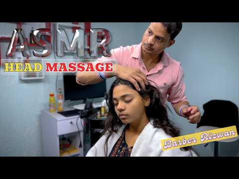 ASMR Head Massage & Scalp Scratching for Deep Sleep & Insomnia Relief || BARBER RIZWAN #asmr 