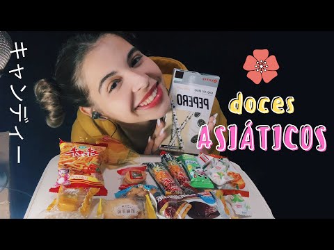 ASMR MUKBANG PROVANDO DOCES ASIÁTICOS (Japoneses, Chineses e Coreanos) 🍬🧁🍥