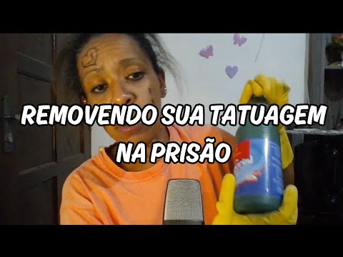 COM MÉTODO ORIGINAL REMOVENDO SUA TATUAGEM NA PRISÃO  #asmr   #asmrroleplay   #humor #humormemes