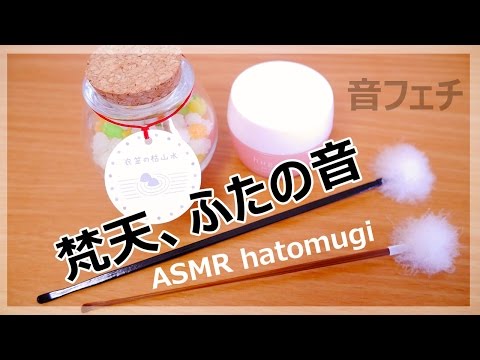 [ASMR] 耳かき(梵天)、蓋の音 [声なし-No Talking]